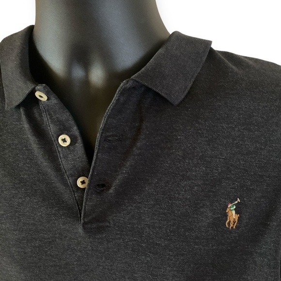 RALPH LAUREN POLO 3 Button Polo Charcoal Grey/Black Big & Tall Men Size XXL/TTG - Picture 6 of 13